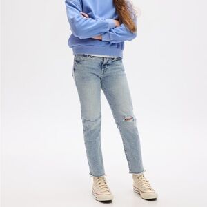 NWT Gap Kids Mid Rise Girlfriend Jeans - medium wash size 12